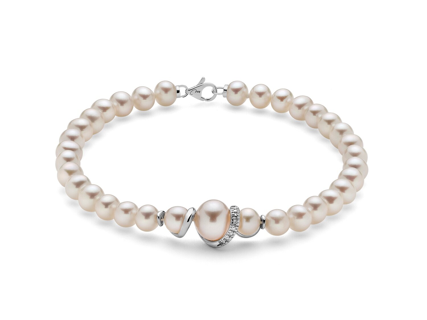 Bracciale di perle Boule e Fantasie in oro Miluna