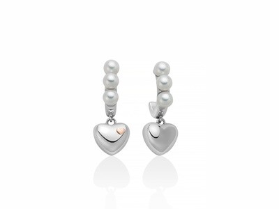Orecchini in argento con perle e pendente Miluna