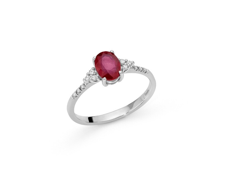 Anello Con Rubino E Diamanti Miluna Anello Con Rubino E Diamanti Miluna
