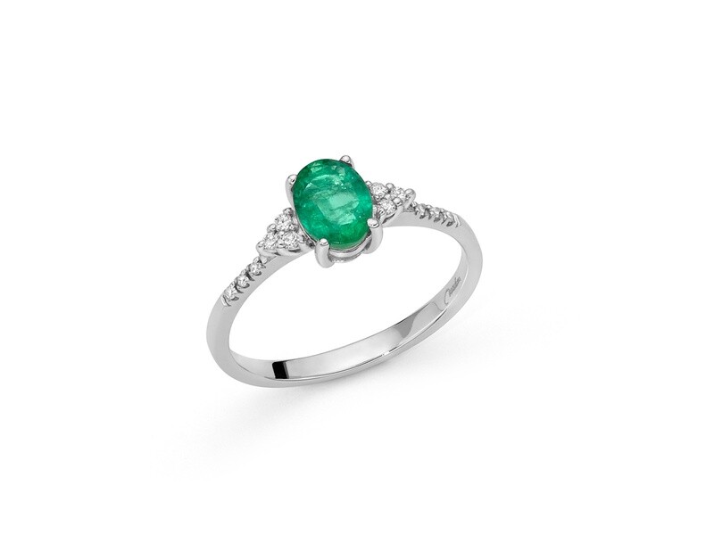 Anello Con Smeraldi E Diamanti Miluna Anello Con Smeraldi E Diamanti Miluna
