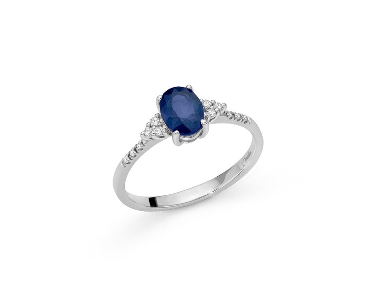 Anello Con Zaffiro E Diamanti Miluna Anello Con Zaffiro E Diamanti Miluna