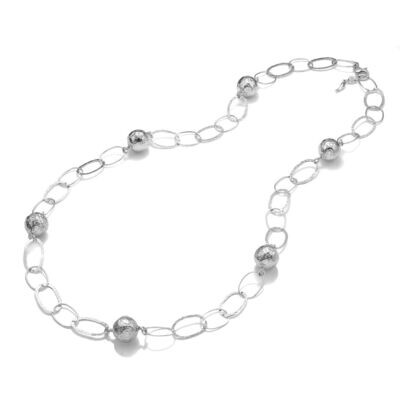 Collana Maglia Alternata E Sfere - Giovanni Raspini Collana Maglia Alternata E Sfere - Giovanni Raspini