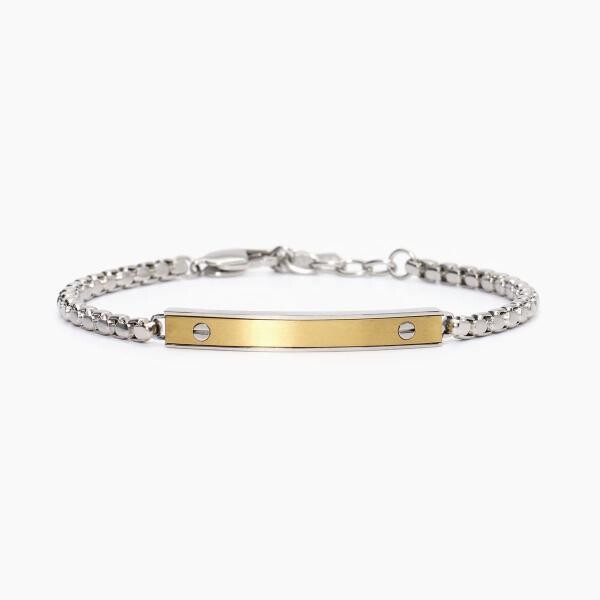 Bracciale in acciaio 316L PVD giallo - 2Jewels