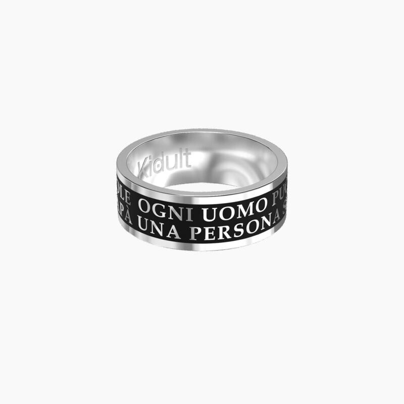 Anello Uomo Kidult - ANELLO con frase papà OGNI UOMO PUÒ ESSERE  mis 27
