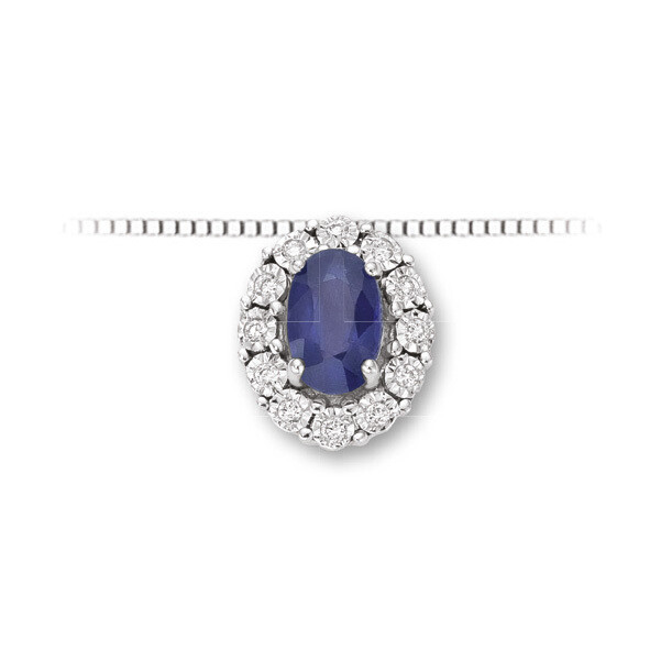 Collana Donnaoro Zaffiro E Diamanti DonnaOro Luce Collana Donnaoro Zaffiro E Diamanti DonnaOro Luce