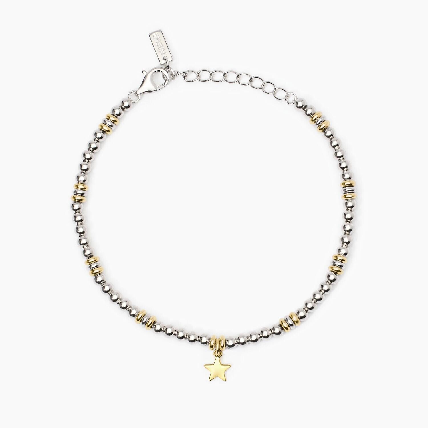 Bracciale in argento placcato oro con stella Little Mix Mabina Donna