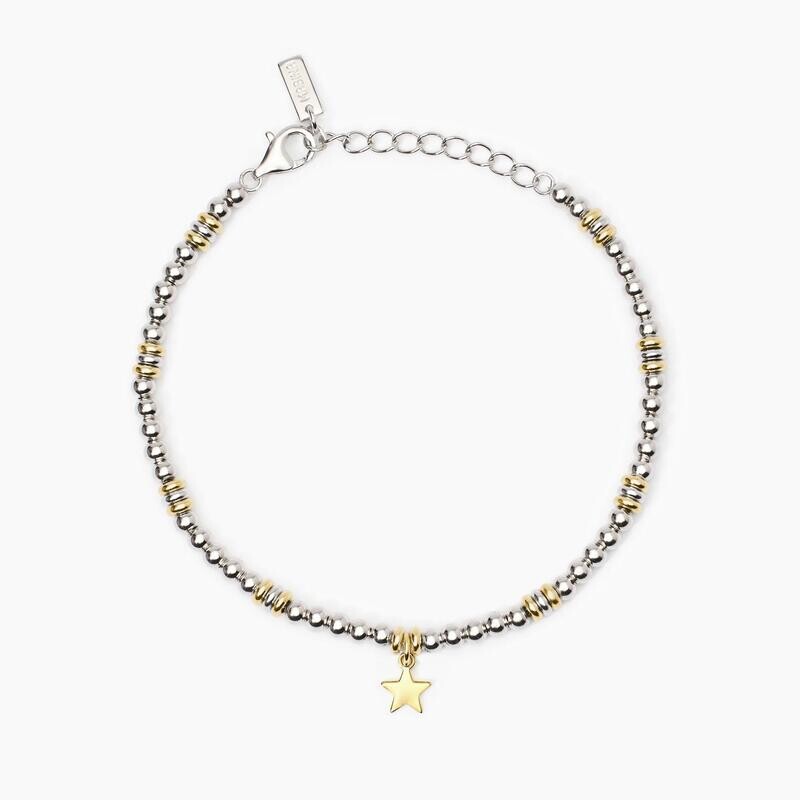 Bracciale in argento placcato oro con stella Little Mix Mabina Donna