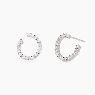 Orecchini in argento con zirconi Futurista Mabina Donna