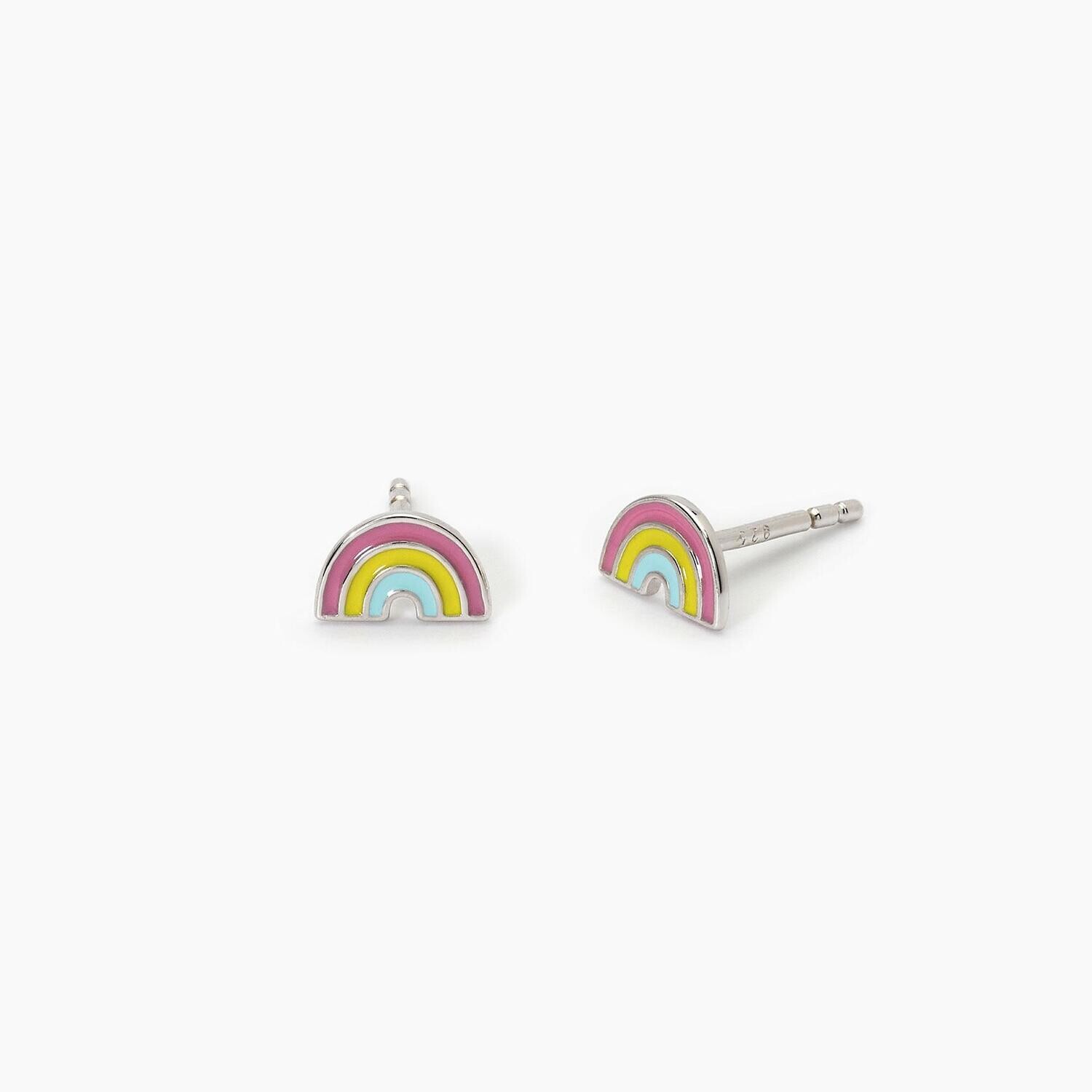 Orecchini in argento con arcobaleno RAINBOW Mabina Junior