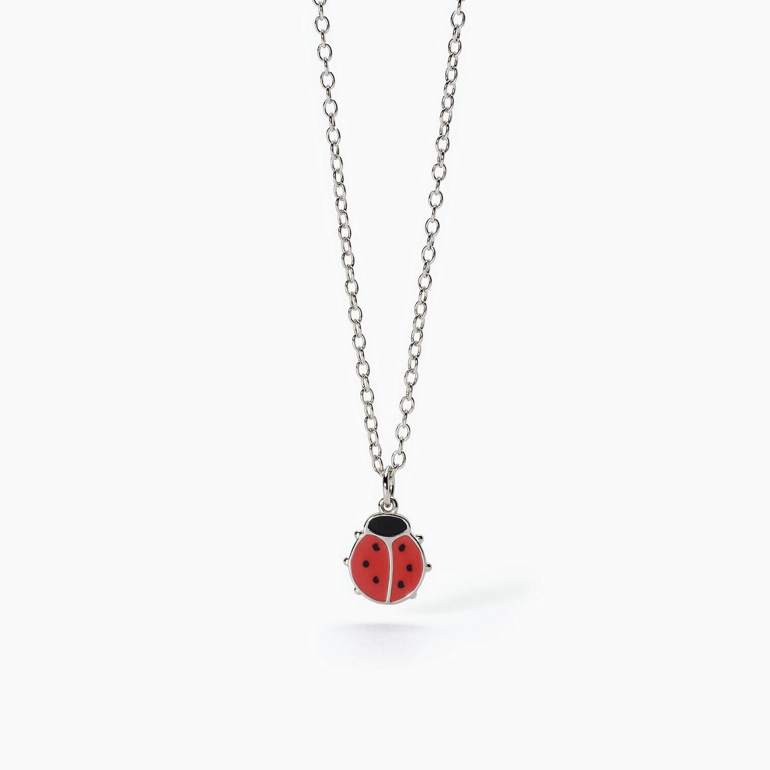 Girocollo in argento con coccinella FORTUNELLA Mabina Junior