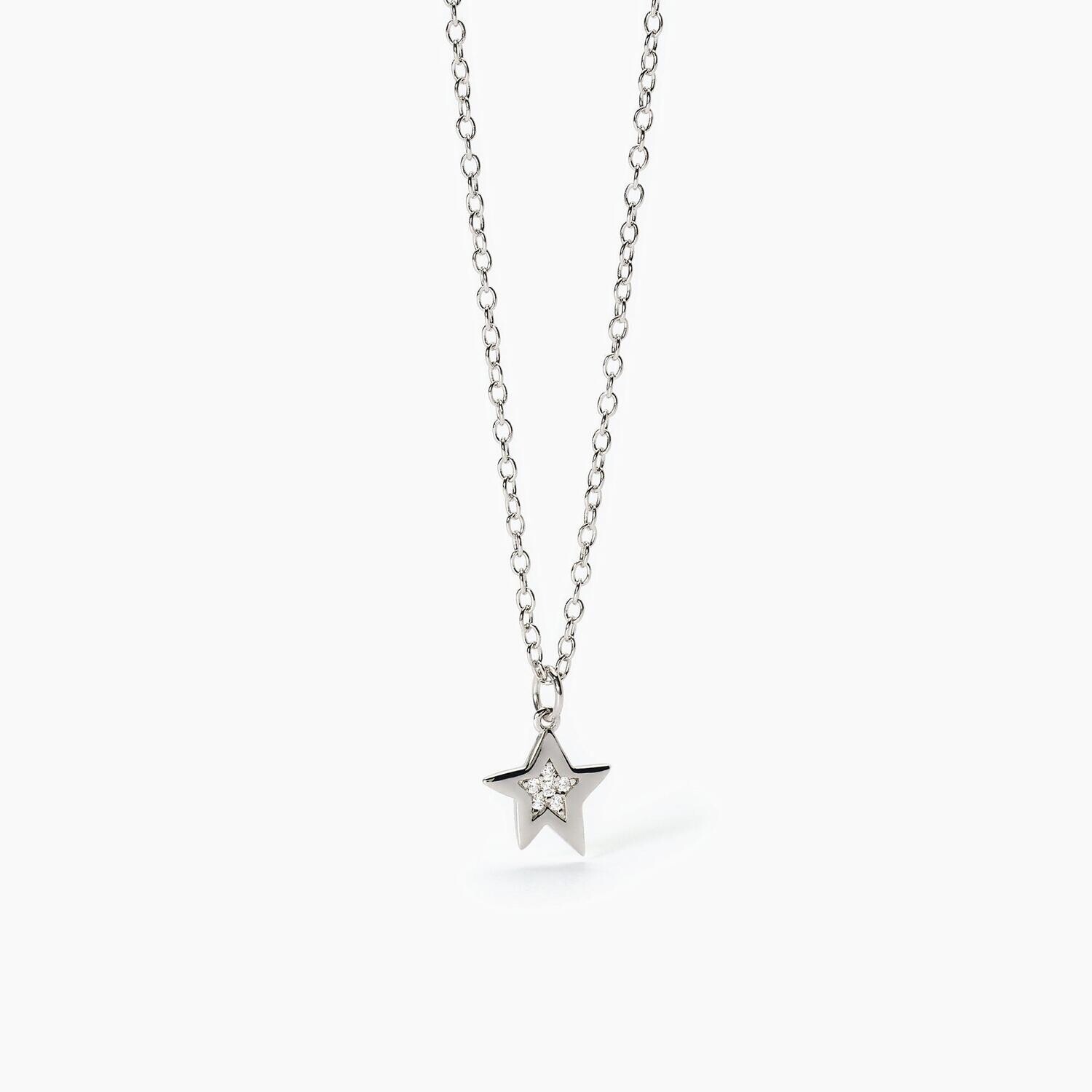 Girocollo in argento con stellina e zirconi STELLA STELLINA Mabina Junior