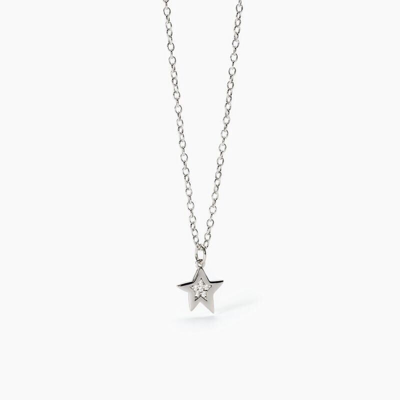 Girocollo in argento con stellina e zirconi STELLA STELLINA Mabina Junior