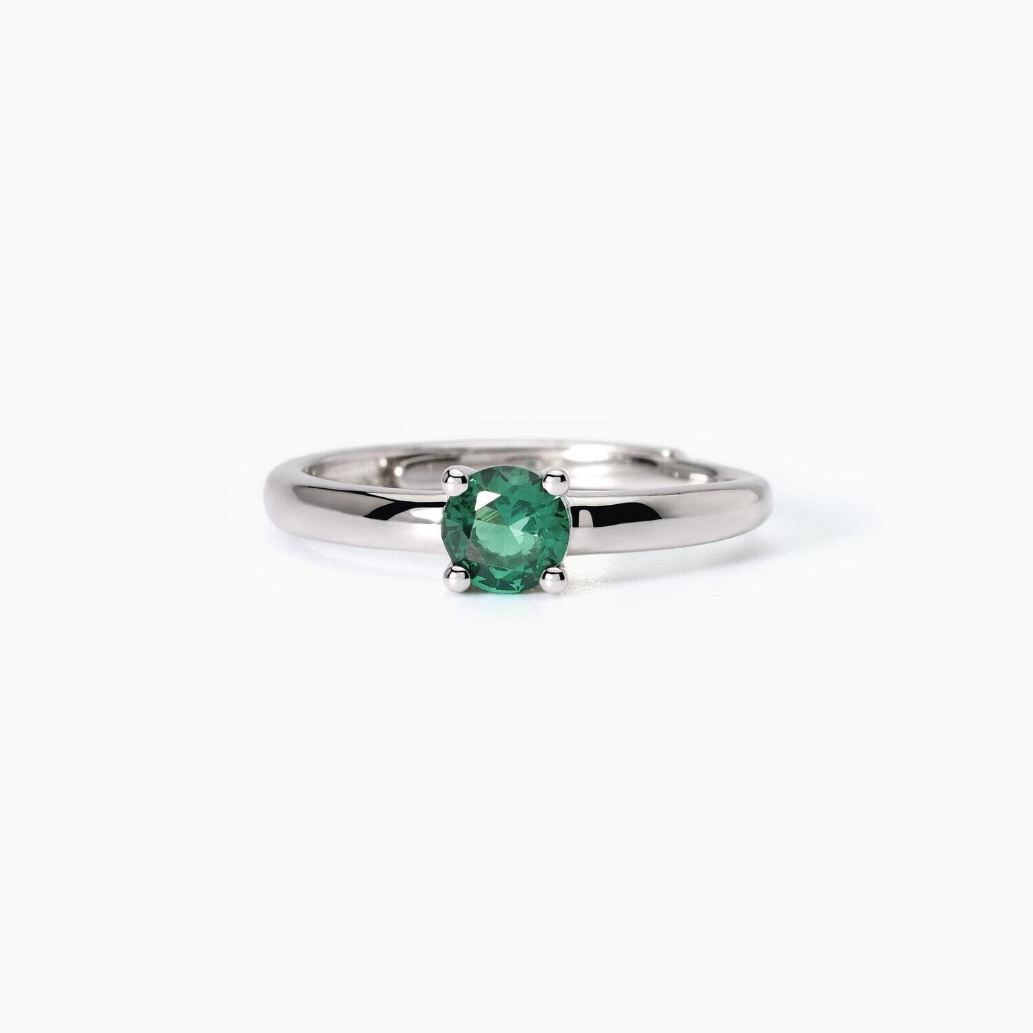 Anello donna in argento con smeraldo sintetico Isabel Mabina Donna