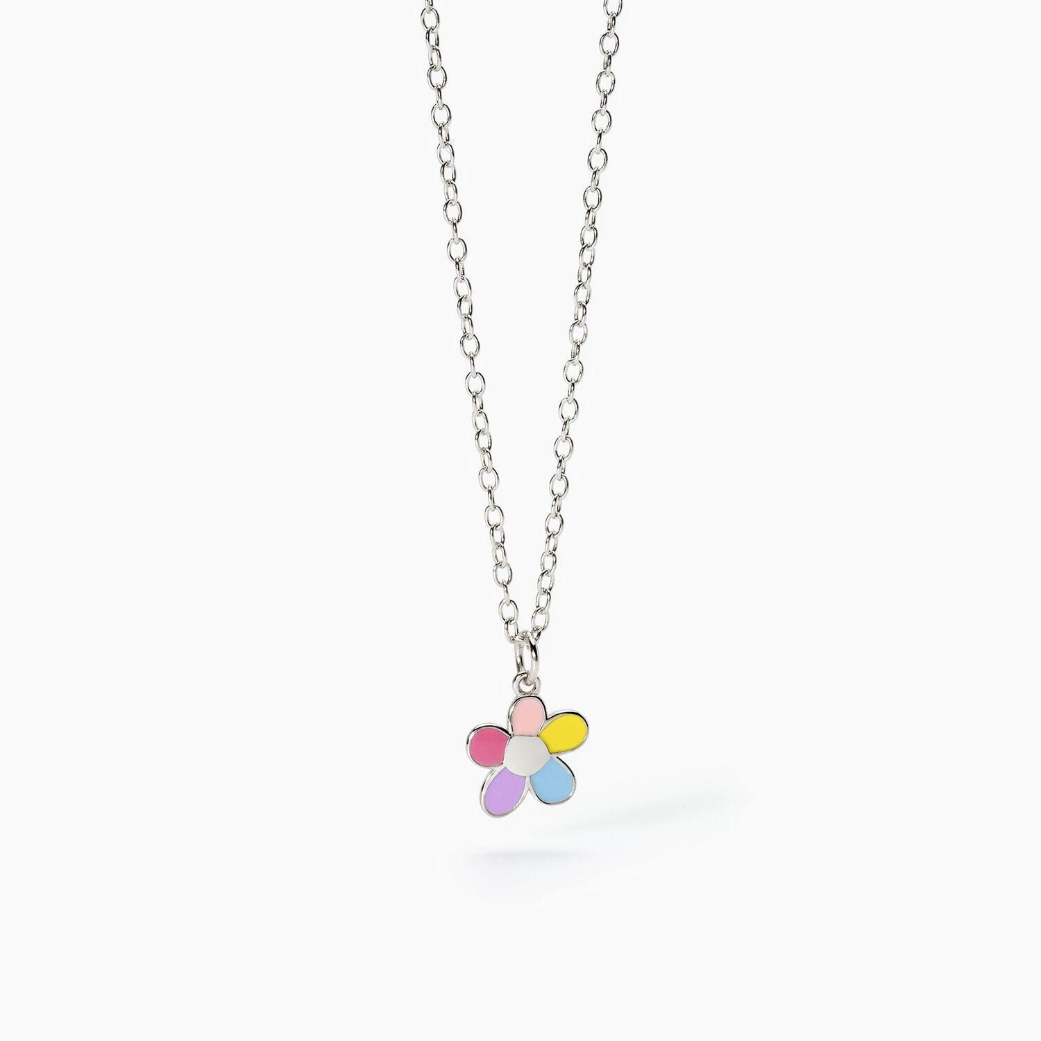 Girocollo in argento con fiorellino BLOOM Mabina Junior