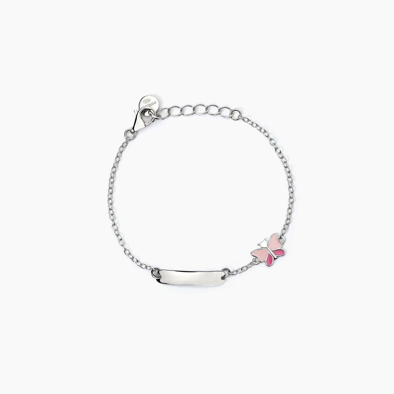 Bracciale personalizzabile in argento con farfalla BUTTERFLY Mabina Junior