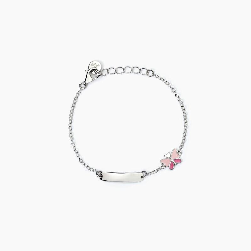 Bracciale personalizzabile in argento con farfalla BUTTERFLY Mabina Junior
