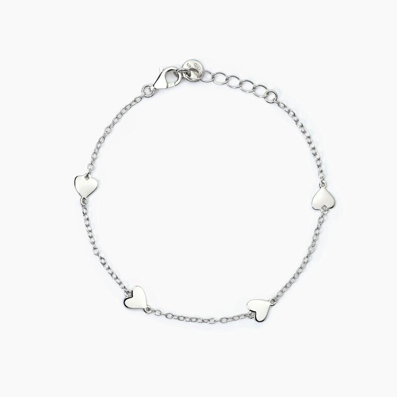 Bracciale in argento con cuori MON AMOUR Mabina Junior