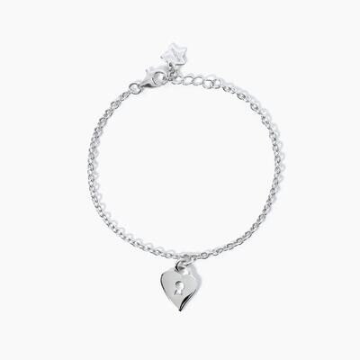 Bracciale con lucchetto argento CUORE SEGRETO Mabina Junior