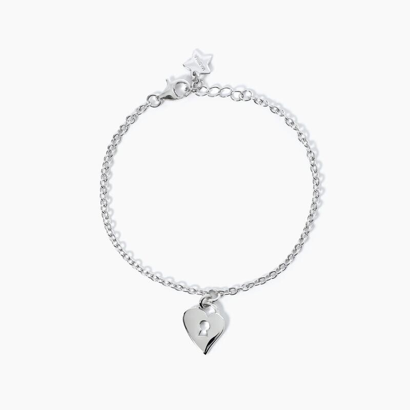 Bracciale con lucchetto argento CUORE SEGRETO Mabina Junior