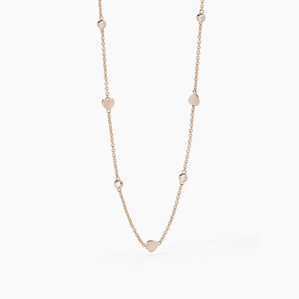 Girocollo con cuori e zirconi Sky Love Mabina Gioielli