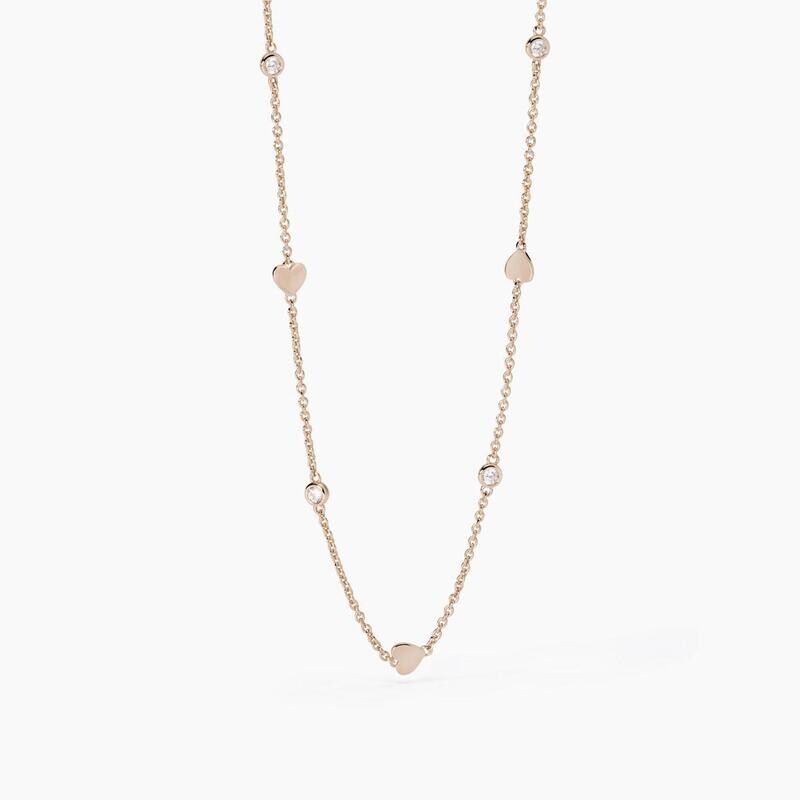 Girocollo con cuori e zirconi Sky Love Mabina Gioielli