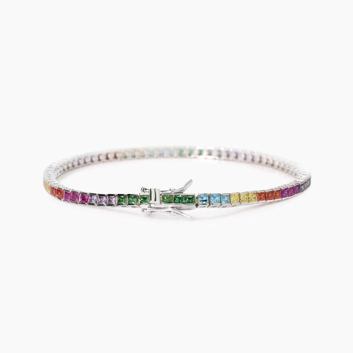 Bracciale tennis con zirconi multicolor Tennis Club Mabina Gioielli