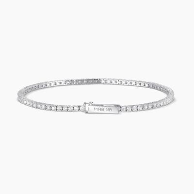 Bracciale donna tennis in argento con zirconi Tennis Club Mabina Gioielli