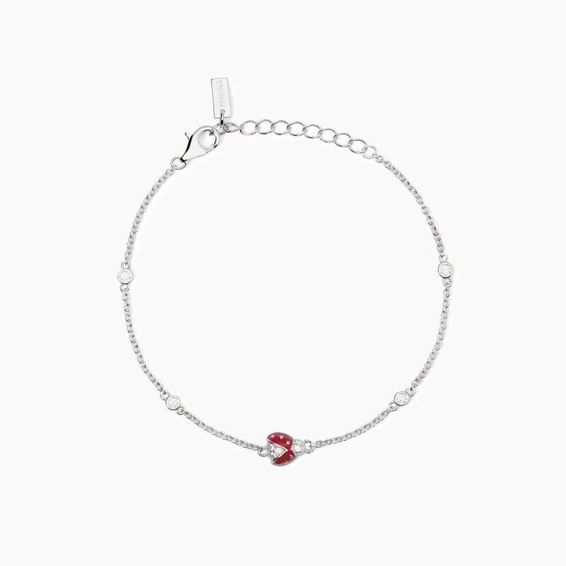 Bracciale in argento con catena e coccinella Coccinelle Mabina Gioielli