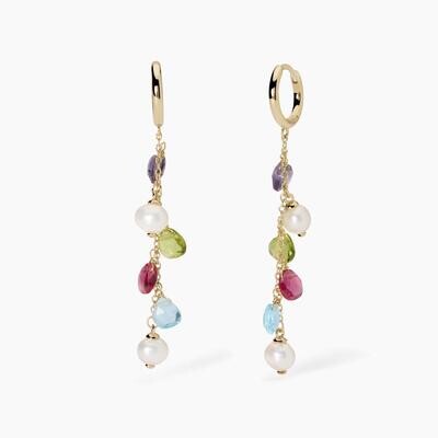 Orecchini pendenti con glass e perle Beauty Code Mabina Gioielli