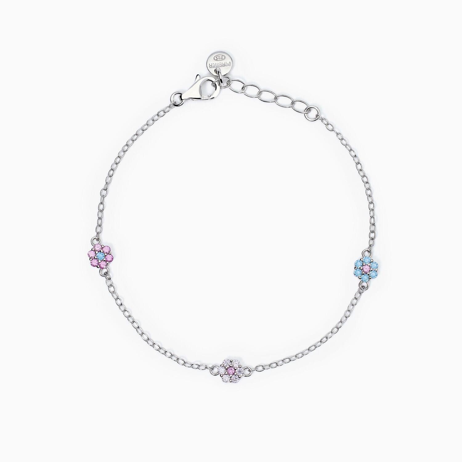 Bracciale da bambina con fiorellini FIOR FIORE  Mabina Gioielli