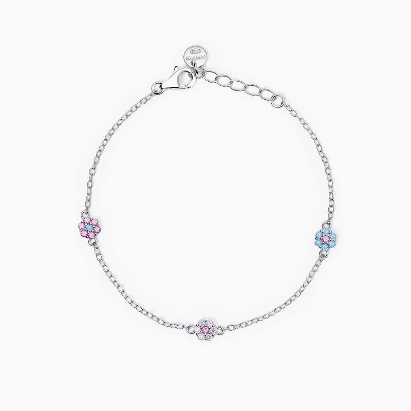 Bracciale da bambina con fiorellini FIOR FIORE  Mabina Gioielli
