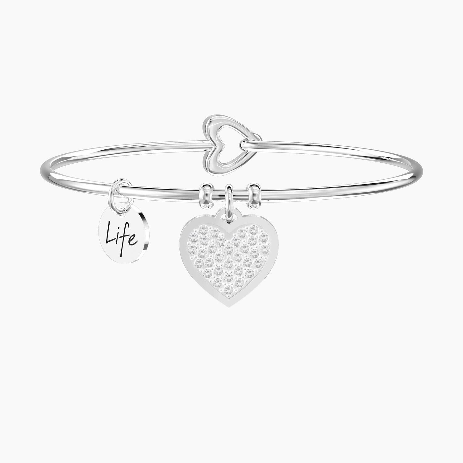 Bracciale FAMIGLIA rigido con cuore KIDULT