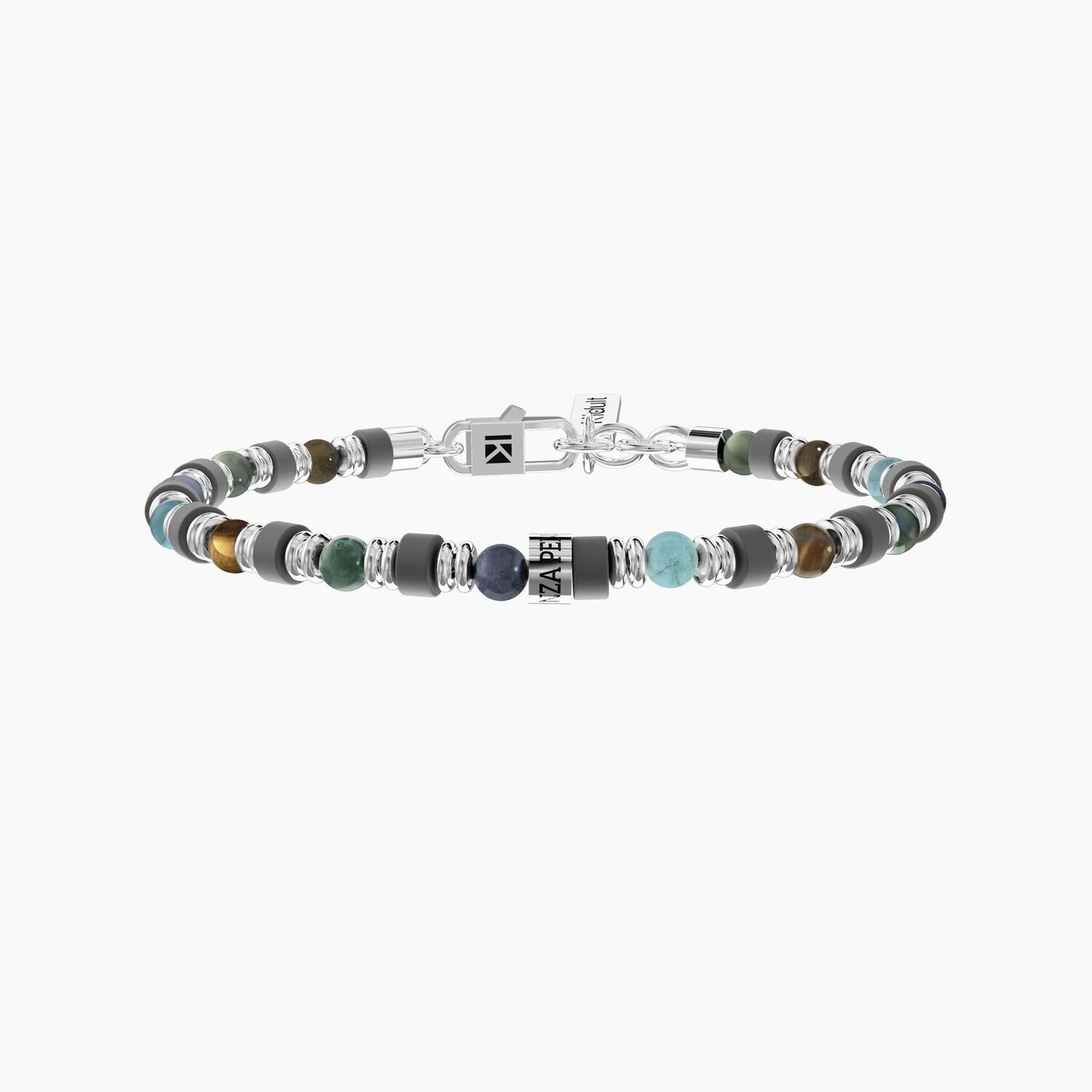 Bracciale uomo regolabile con pietre KIDULT