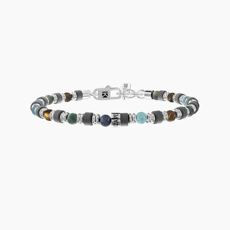 Bracciale uomo regolabile con pietre KIDULT