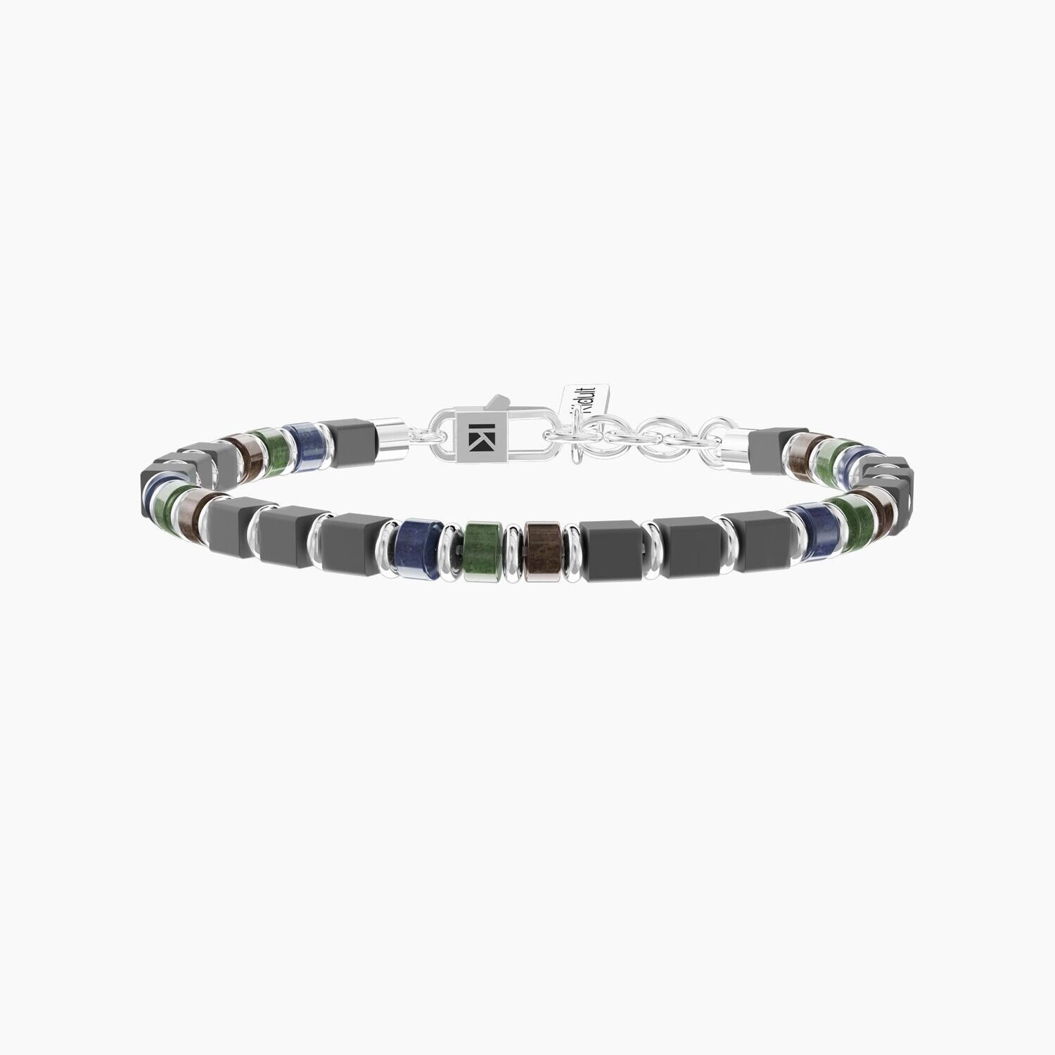 Bracciale uomo con sodalite e pietre KIDULT