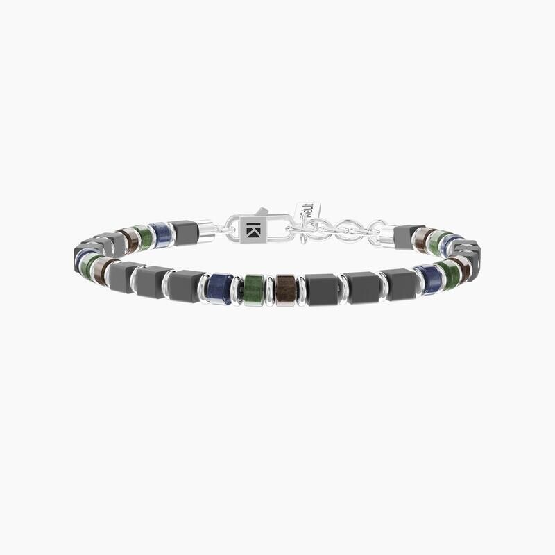 Bracciale uomo con sodalite e pietre KIDULT