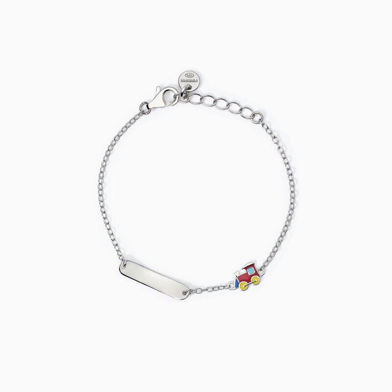 Bracciale per bambini con trenino e targhetta TRAIN-TAGMabina Gioielli