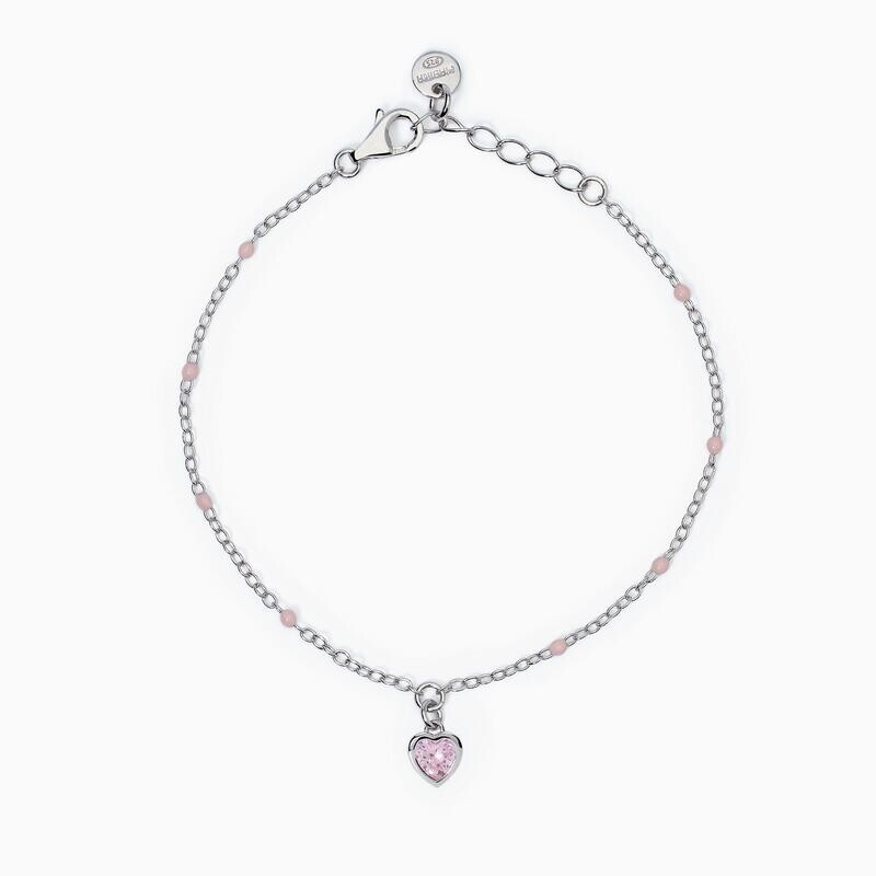 Bracciale da bambina con cuore pendente PETIT C�UR Mabina Gioielli Bracciale da bambina con cuore pendente PETIT C�UR Mabina Gioielli