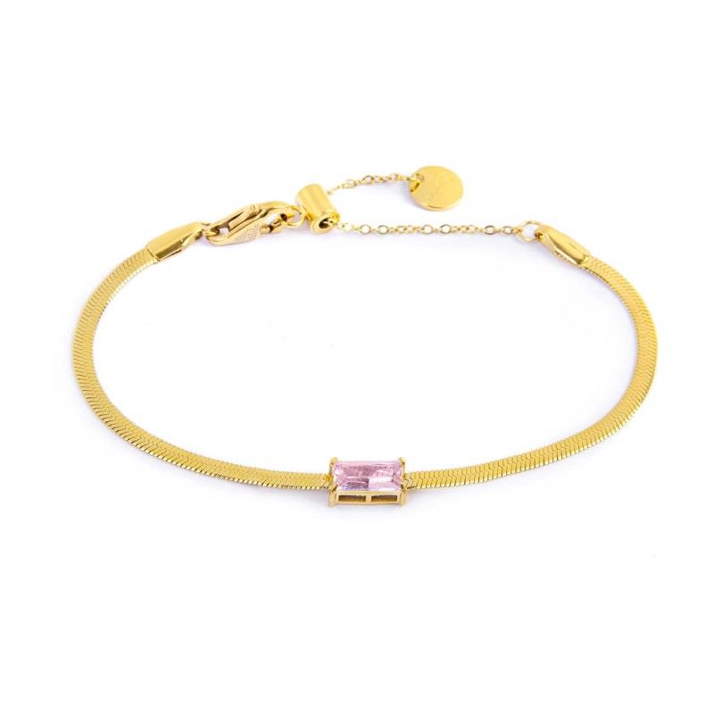 Bracciale catena snake con zircone baguette Marlu' Donna