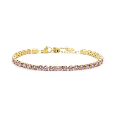 Bracciale tennis 4mm con zircone centrale Marlu' Donna