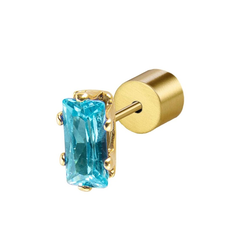 Orecchino a lobo zircone baguette Marlu' Donna - 31OR0002G-AM