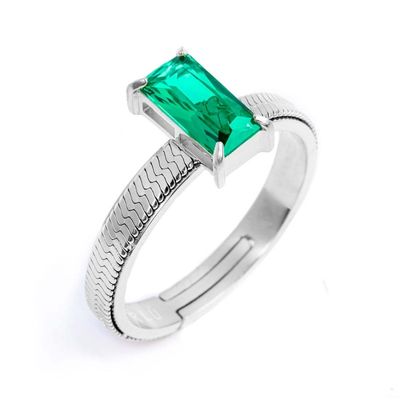 Anello con zircone baguette Marlu' Donna