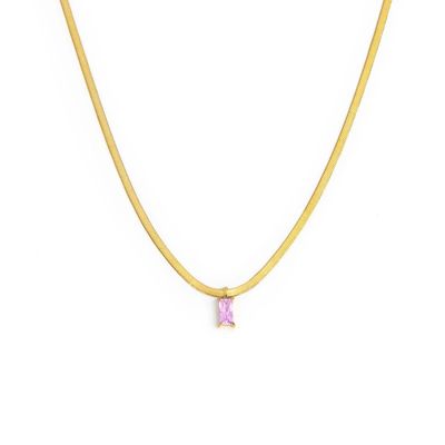 Collana catena snake con zircone baguette Marlu' Donna