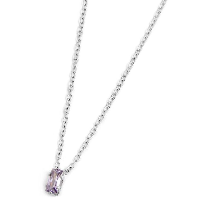 Collana con zircone baguette Marlu' Donna