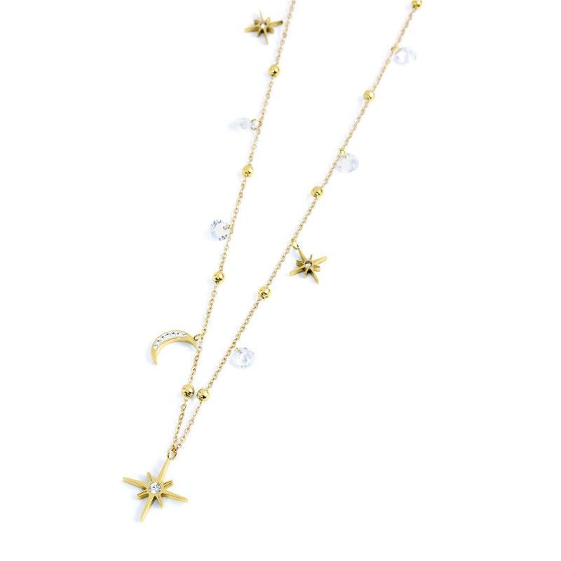 Collana lune e rosa dei venti con pendente rosa dei venti Marlu' Donna