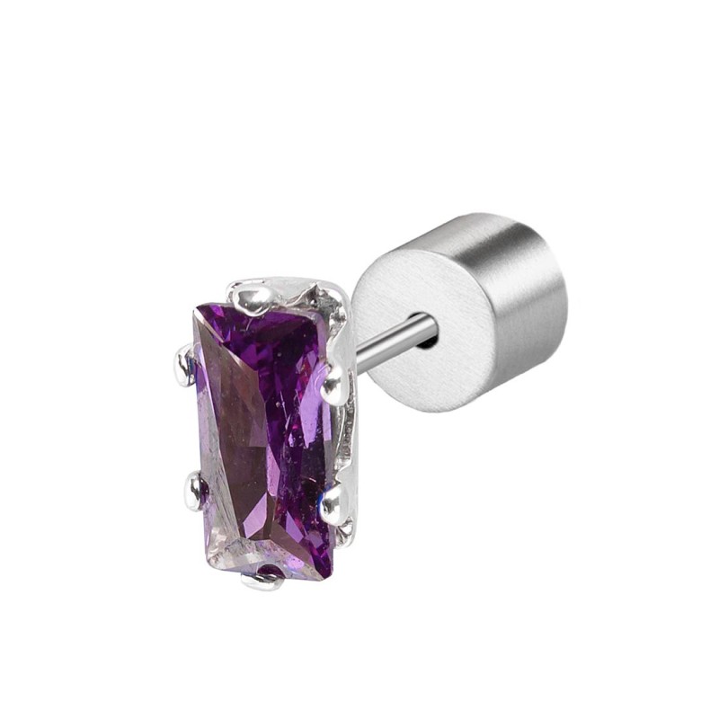 Orecchino a lobo zircone baguette Marlu' Donna - 31OR0002-P