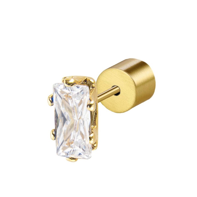 Orecchino a lobo zircone baguette Marlu' Donna - 31OR0002G-W