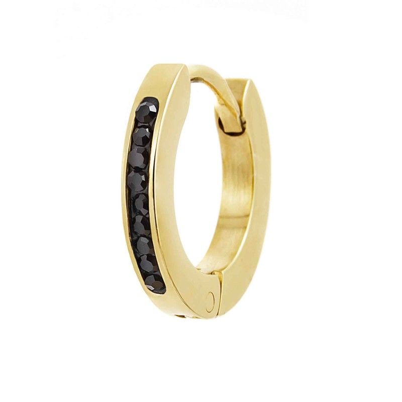 Orecchino a cerchio 14mm con cristalli Marlu' Donna