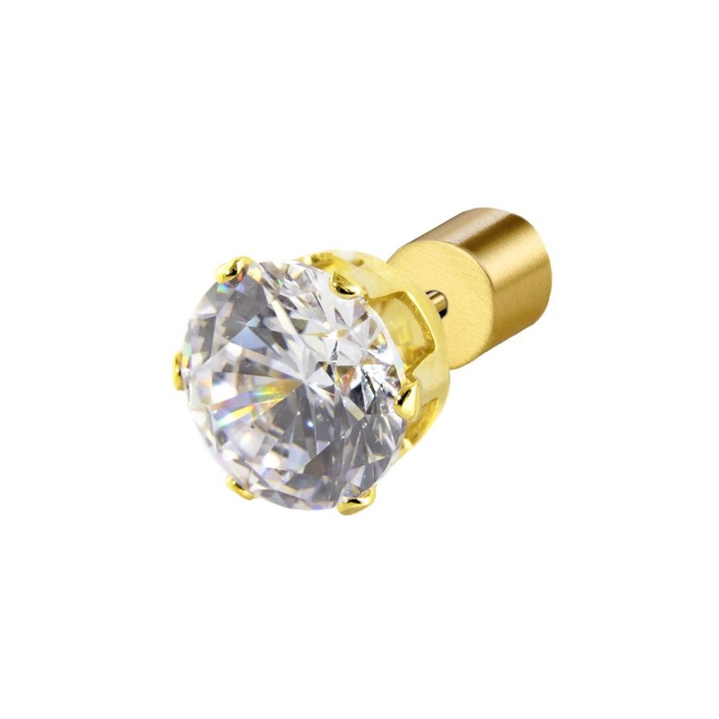 Orecchino a lobo con zircone 7mm Marlu' Donna - 2OR0095G-W