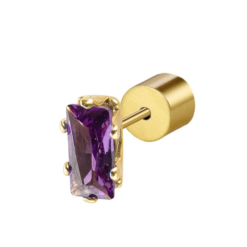 Orecchino a lobo zircone baguette Marlu' Donna - 31OR0002G-P